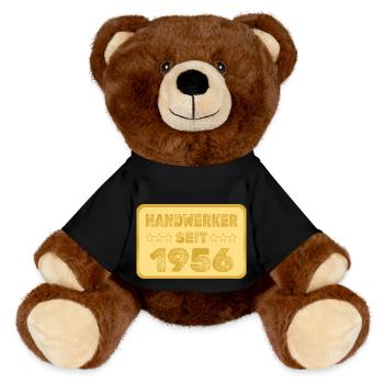 1956 - MiniFeet® RecycelBär® Teddy Bear Brown - black - Front