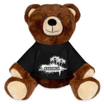 Canary Islands as a holiday - MiniFeet® RecycelBär® Teddy Bear Brown - black - Front