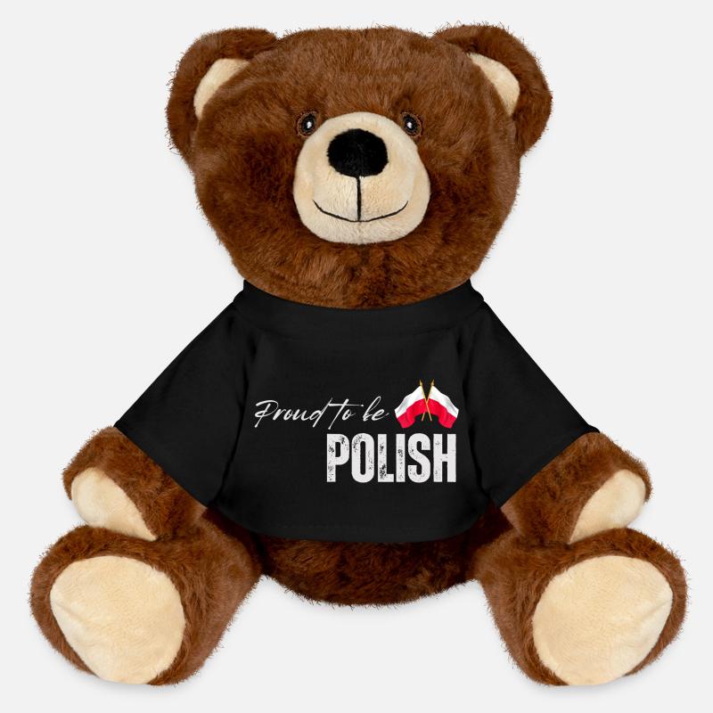 Polnischer Stolz, ich liebe Polen - MiniFeet® RecycelBär® Braun - Schwarz