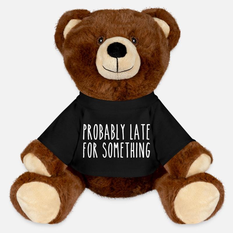 Probably late for something - MiniFeet® RecycelBär® Teddy Bear Brown - black