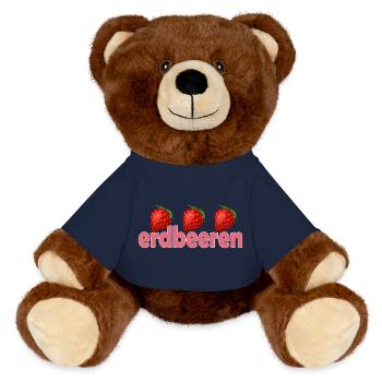 Strawberries - MiniFeet® RecycelBär® Teddy Bear Brown - french navy - Front