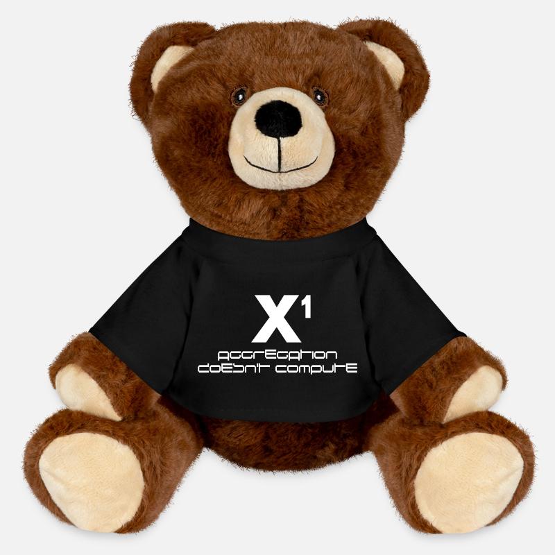 X à la puissance de un – l’agrégation ne calcule pas - Nounours RecycelBär® marron - noir