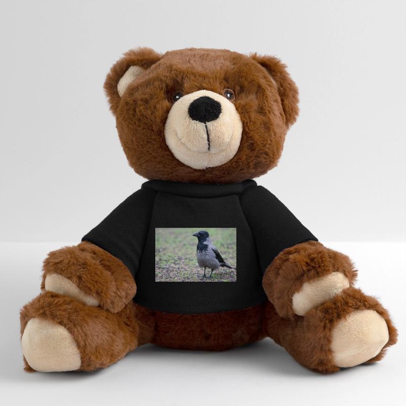 Carrion Crow (Aaskrähe, Corvus corone) MiniFeet® RecycelBär® Teddy Bear Brown