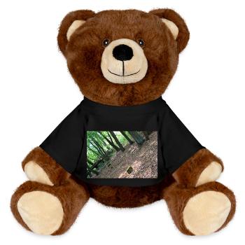 Forest Tree Trees Walk Nature Forester Poster - Nounours RecycelBär® marron - noir - Devant