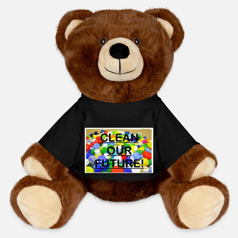Future plastic - MiniFeet® RecycelBär® Teddy Bear Brown - black