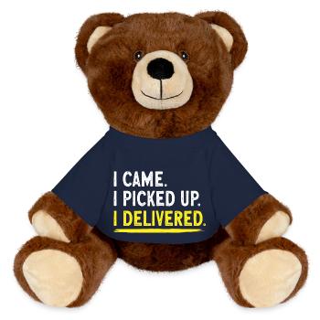 Supplier Package Delivery - MiniFeet® RecycelBär® Teddy Bear Brown - french navy - Front