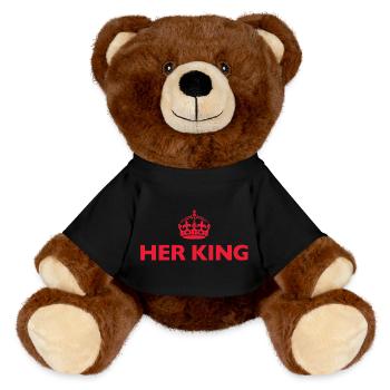 Ihr König - MiniFeet® RecycelBär® Braun - Schwarz - Vorne
