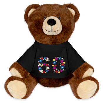 Fleurs 60 - Nounours RecycelBär® marron - noir - Devant
