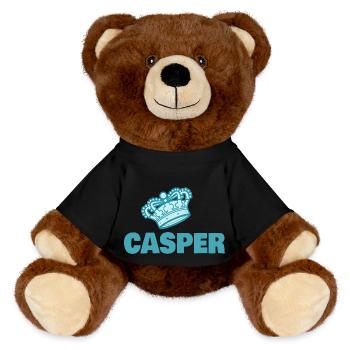Casper als Vorname - MiniFeet® RecycelBär® Braun - Schwarz - Vorne