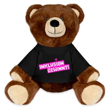 Inclusion wins - MiniFeet® RecycelBär® Teddy Bear Brown - black - Front