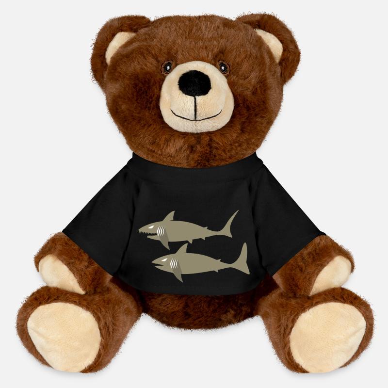 shark6 - MiniFeet® RecycelBär® Teddy Bear Brown - black