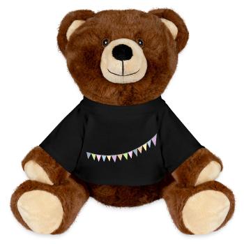Pennant chain scandinavian decoration nursery - MiniFeet® RecycelBär® Teddy Bear Brown - black - Front