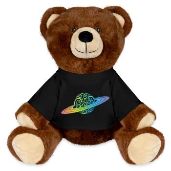 Planet Regenbogen - MiniFeet® RecycelBär® Braun - Schwarz - Vorne