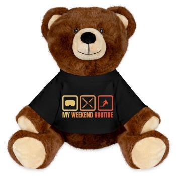 Week-end de ski amusant - Nounours RecycelBär® marron - noir - Devant