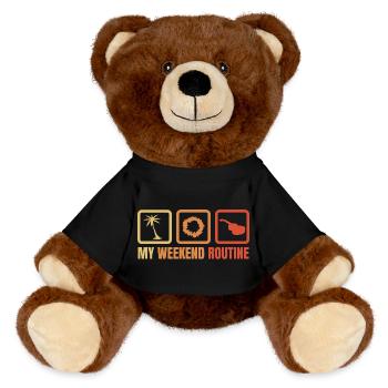 My Weekend Routine - MiniFeet® RecycelBär® Teddy Bear Brown - black - Front