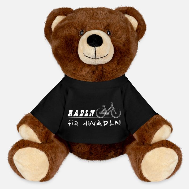 RADLN fia dWADLN - Cyclisme pour les mollets, comptine - Nounours RecycelBär® marron - noir