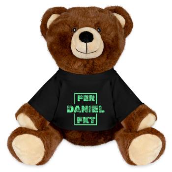Gift for Daniel - MiniFeet® RecycelBär® Teddy Bear Brown - black - Front