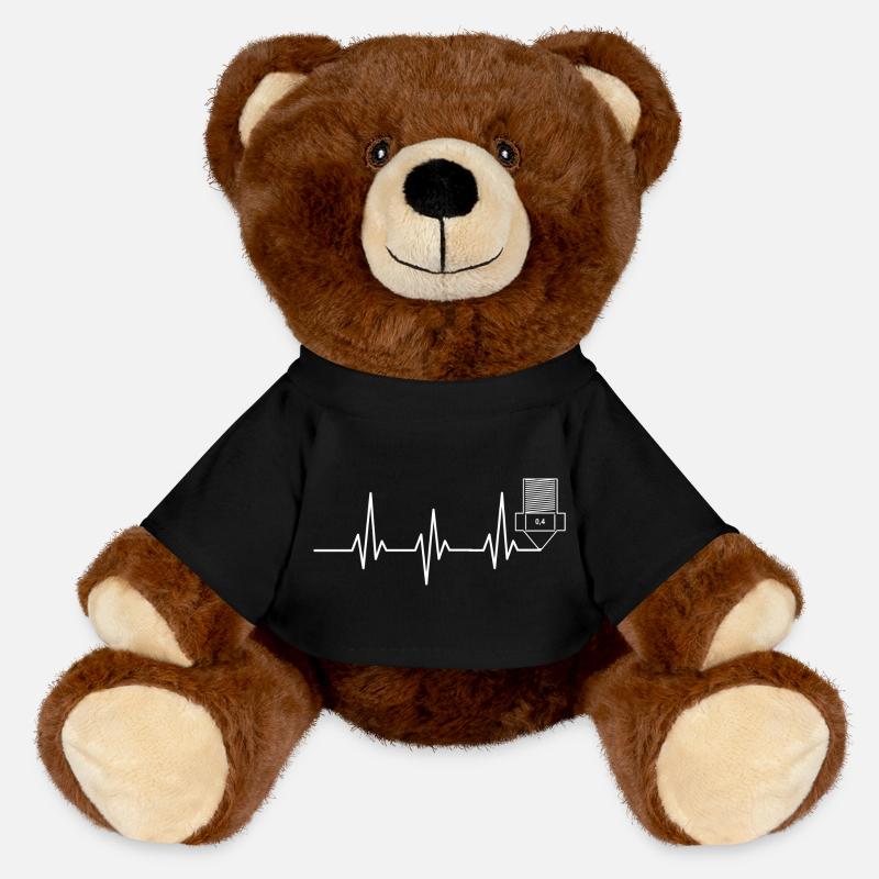 Heartbeat Impression 3D drôle TShirt Design - Nounours RecycelBär® marron - noir
