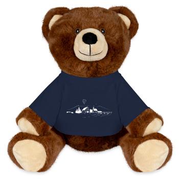 SkylineSauerland white - MiniFeet® RecycelBär® Teddy Bear Brown - french navy - Front