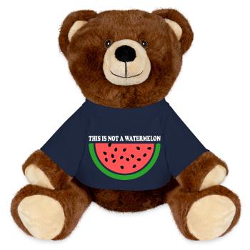 THIS IS NOT A WATERMELON - Nounours RecycelBär® marron - bleu marine - Devant