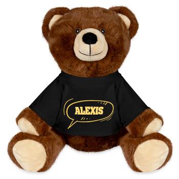 Vorname Alexis - MiniFeet® RecycelBär® Braun - Schwarz - Vorne