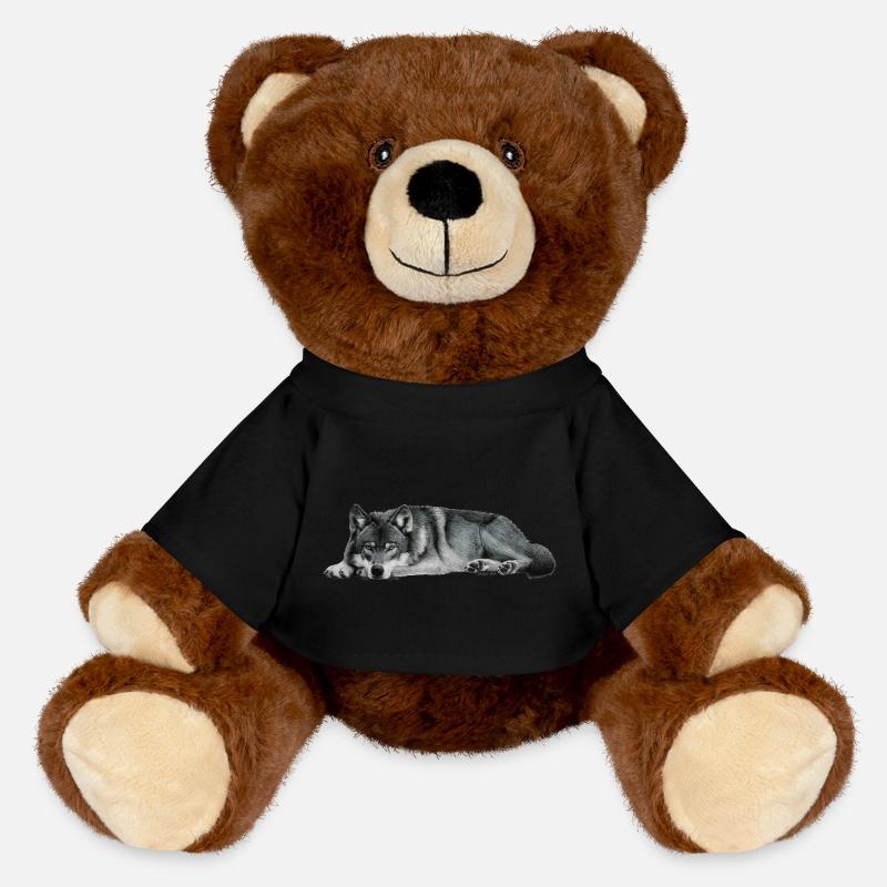 loup - Nounours RecycelBär® marron - noir