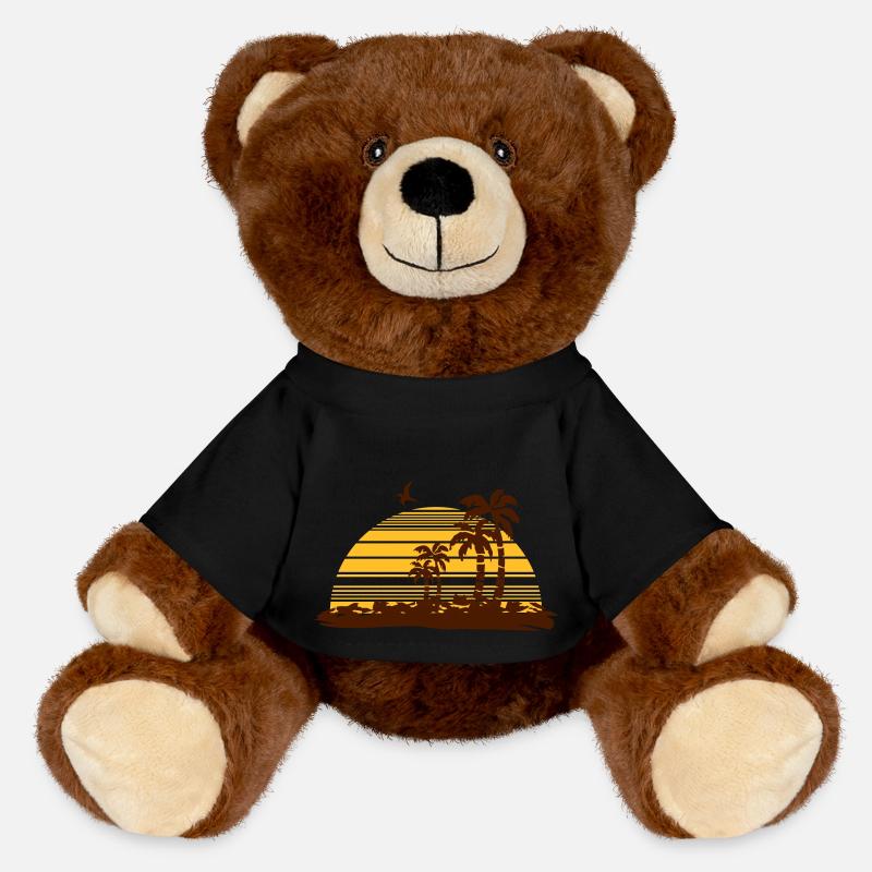 sunset - MiniFeet® RecycelBär® Teddy Bear Brown - black
