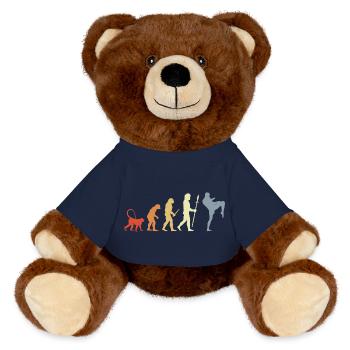 Évolution du kickboxeur vintage - Nounours RecycelBär® marron - bleu marine - Devant