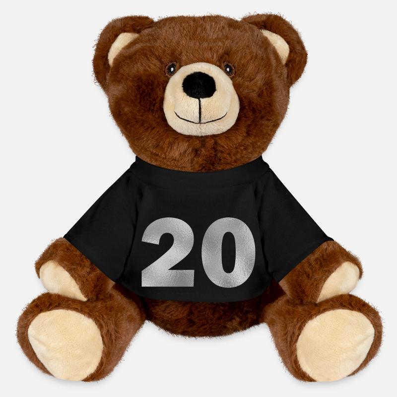 Birthday 20 years - MiniFeet® RecycelBär® Teddy Bear Brown - black