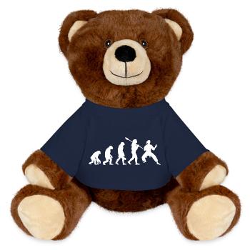 Évolution du don du dojo Sensei des arts martiaux de karaté - Nounours RecycelBär® marron - bleu marine - Devant