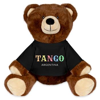 Tango Argentinien - MiniFeet® RecycelBär® Braun - Schwarz - Vorne