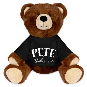 Pete Peter - MiniFeet® RecycelBär® Teddy Bear Brown - black - Front