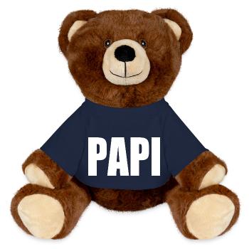 Papi - Nounours RecycelBär® marron - bleu marine - Devant