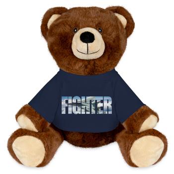 Fighter F-14 Tomcat - MiniFeet® RecycelBär® Teddy Bear Brown - french navy - Front