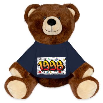 Graffiti audacieux de 1998 – 27 ans de Street Edge - Nounours RecycelBär® marron - bleu marine - Devant