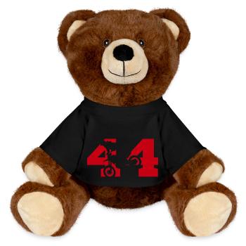 Moto 44 motard - Nounours RecycelBär® marron - noir - Devant