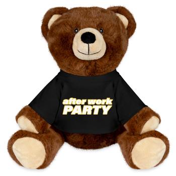 AFTER WORK PARTY - MiniFeet® RecycelBär® Teddy Bear Brown - black - Front