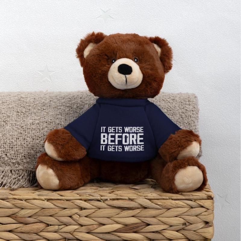 Es wird schlimmer, bevor es schlimmer wird MiniFeet® RecycelBär® Braun