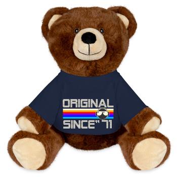 Since 71 - MiniFeet® RecycelBär® Teddy Bear Brown - french navy - Front