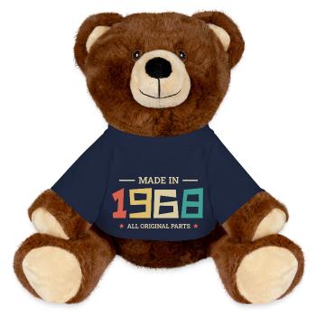 Legendary Since 1968 Original 1968 - MiniFeet® RecycelBär® Teddy Bear Brown - french navy - Front