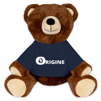 ORIGINE AFRIQUE - Nounours RecycelBär® marron - bleu marine - Devant
