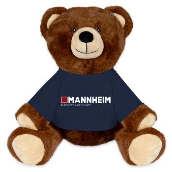 Mannheim Monnem Mannheimat - MiniFeet® RecycelBär® Braun - French Navy - Vorne