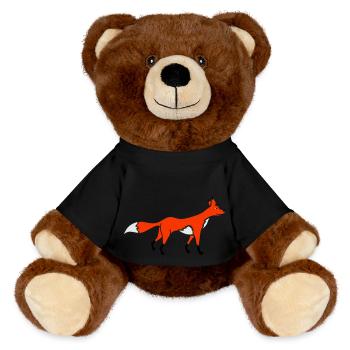 Fuchs Rotfuchs Wildes Tier Schlauer Wald Bewohner - MiniFeet® RecycelBär® Braun - Schwarz - Vorne
