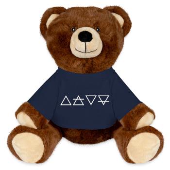 Éléments Wicca : feu, air, eau, terre - Nounours RecycelBär® marron - bleu marine - Devant