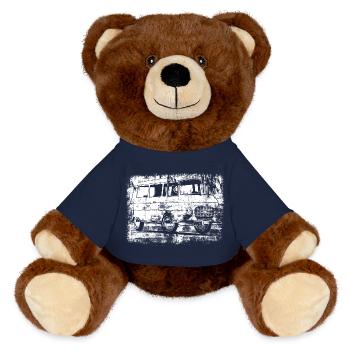 Barkas B1000 Grunge Look - Nounours RecycelBär® marron - bleu marine - Devant
