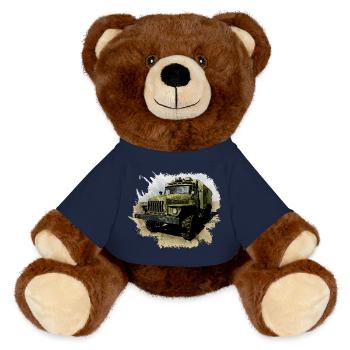 URAL 4320 with box body - MiniFeet® RecycelBär® Teddy Bear Brown - french navy - Front