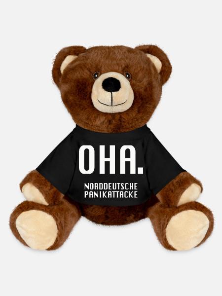 Oha. Norddeutsche Panikattacke - MiniFeet® RecycelBär® Braun - Schwarz