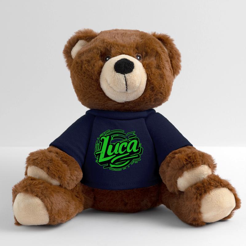 Luca Name Graffiti grün MiniFeet® RecycelBär® Braun