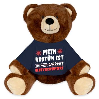 My costume is smeared with blood in the laundry - MiniFeet® RecycelBär® Teddy Bear Brown - french navy - Front