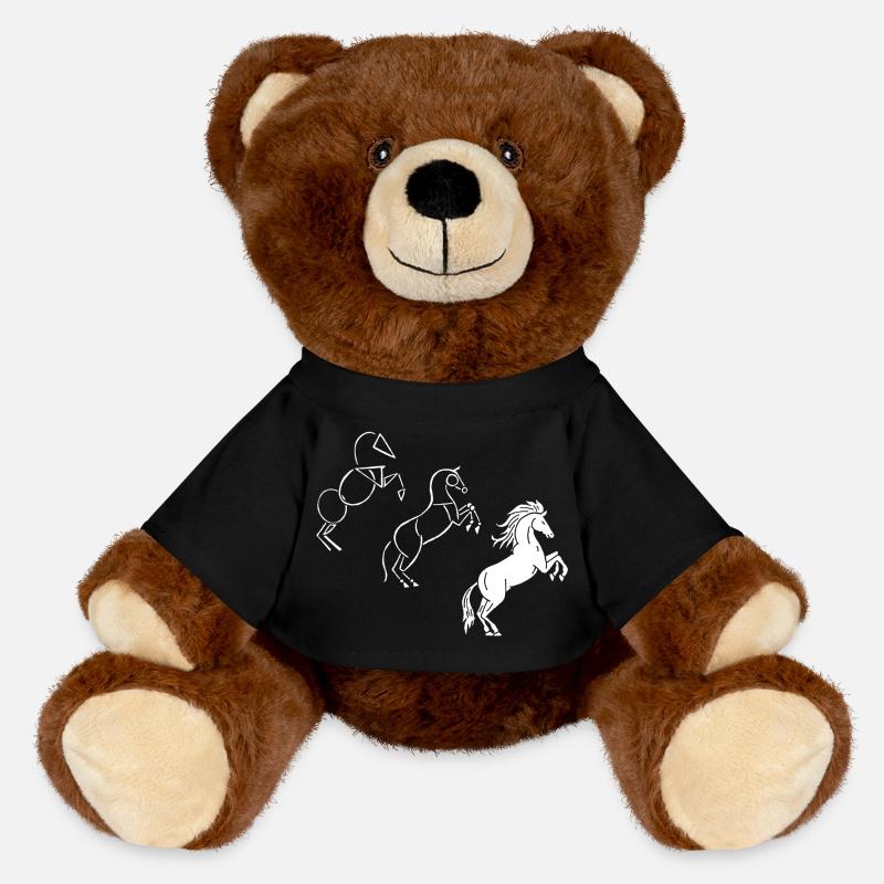 Dessine-moi un cheval blanc - Nounours RecycelBär® marron - noir